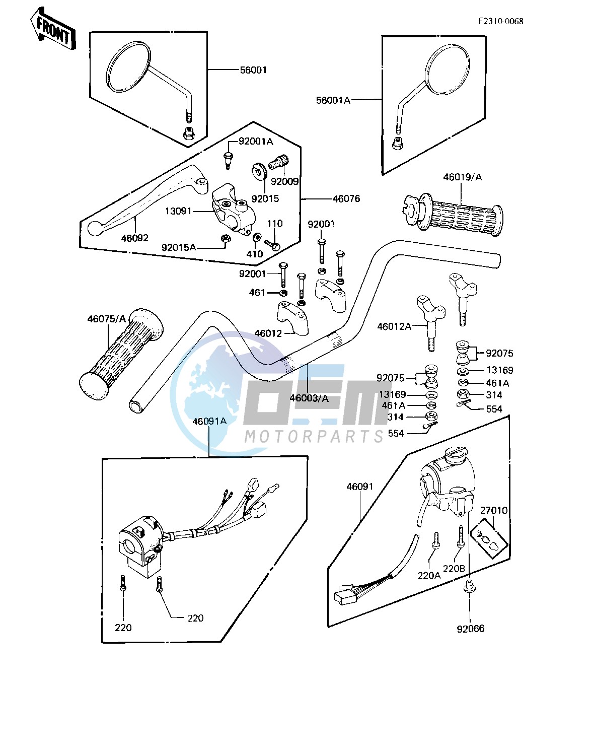 HANDLEBAR -- 81-83 A2_A3_A4- -