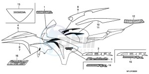 CBR1000RR9 BR / MME - (BR / MME) drawing STRIPE/MARK (1)