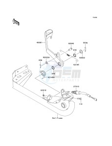 KVF700 D [PRAIRIE 700 4X4 TEAM GREEN SPECIAL EDITION] (D1) D1 drawing BRAKE PEDAL