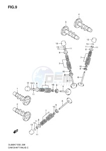 DL 650 V-STROM EU-UK drawing CAMSHAFT - VALVE