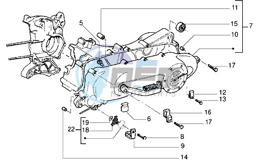 Clutch cover-scrool cover