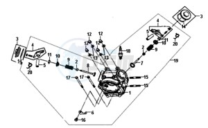 ALLO 50 45KMH (L8 L9) EU EURO4 drawing CYLINDER HEAD KPL.