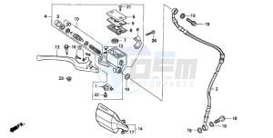 XR600R drawing FR. BRAKE MASTER CYLINDER