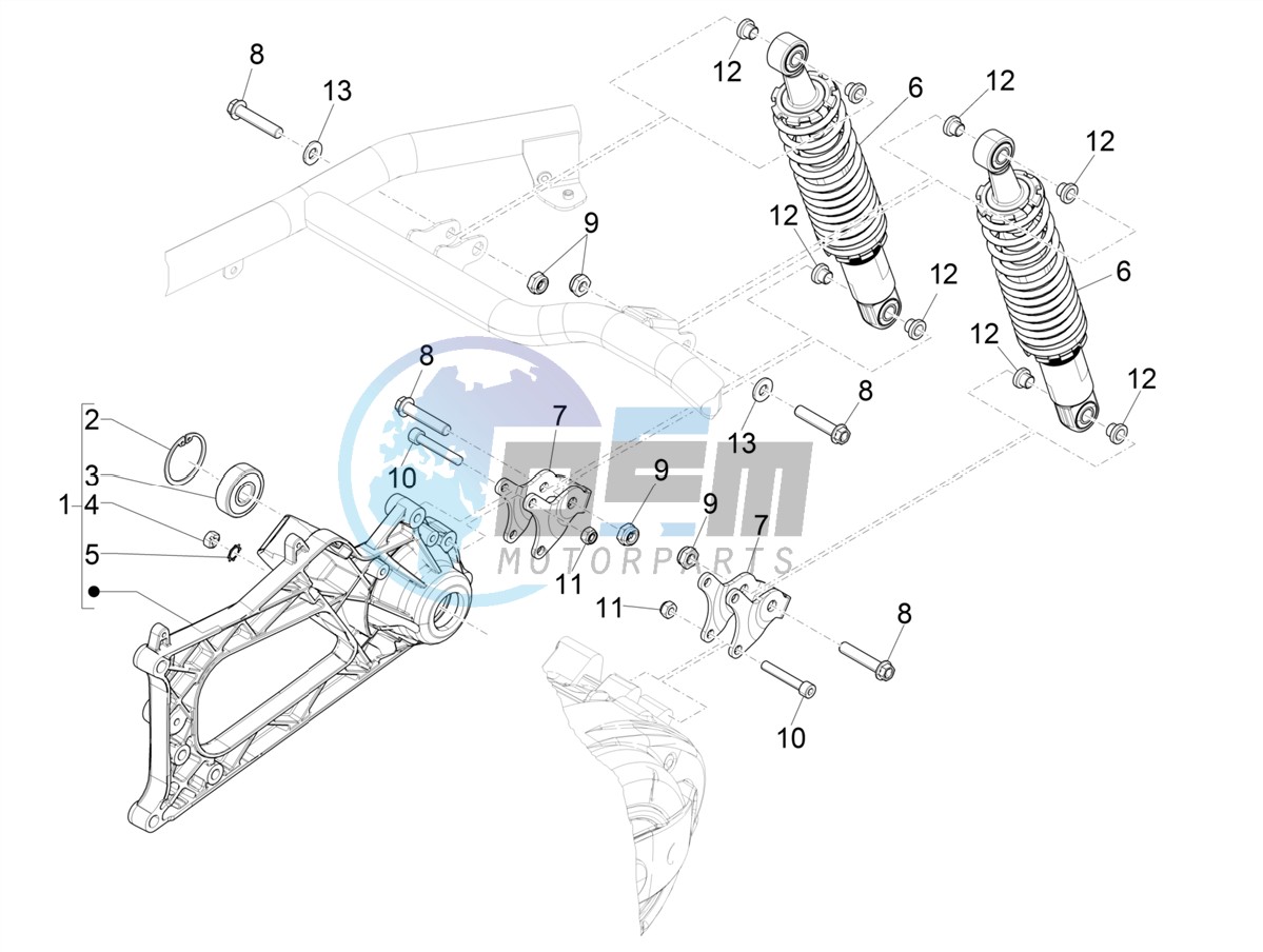 Rear suspension - Shock absorber/s