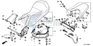 NC750DE Integra - NC750D Europe Direct - (ED) drawing SEAT