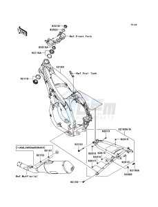 KLX450R KLX450ABF EU drawing Frame