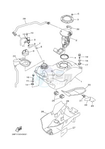 YFM700FWAD YFM7FGPAD GRIZZLY 700 EPS (1HPN) drawing FUEL TANK
