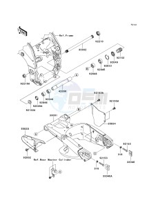 ZX 1000 D [NINJA ZX-10R] (D6F-D7FA) D7F drawing SWINGARM