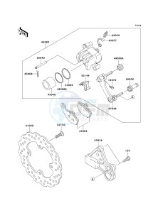 ZX 600 P [NINJA ZX-6R] (7F-8FA) P8F drawing REAR BRAKE