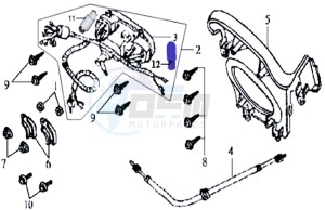 JOYRIDE 125 E2 drawing DASHBOARD / SPEEDOMETER CABLE / WIRING HARNASS