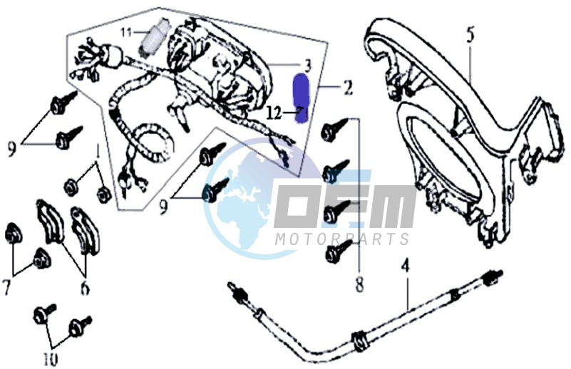 DASHBOARD / SPEEDOMETER CABLE / WIRING HARNASS