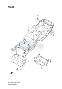 GSF-1250S ABS BANDIT EU drawing REAR FENDER