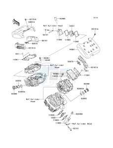 VN 1600 D [VULCAN 1600 NOMAD] (D6F-D8FA) D7FA drawing CYLINDER HEAD COVER