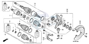 CB650FAG CB650F 6ED drawing FRONT KNUCKLE/FRONT DRIVESHAFT