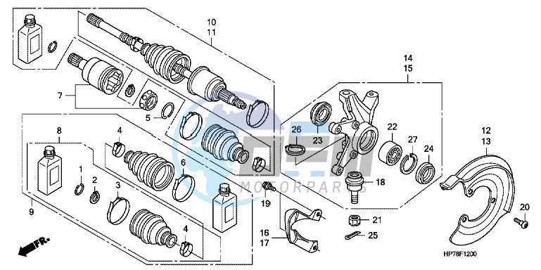 FRONT KNUCKLE/FRONT DRIVESHAFT