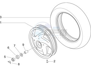 LX 125 4T drawing Rear Wheel