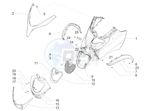 MP3 300 LT Sport ABS drawing Front shield