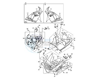 YZF SP 750 drawing COWLING 2