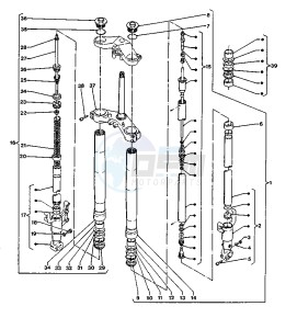 TZR RR 125 drawing FRONT FORK