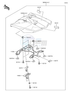 Z1000SX ZX1000WHF XX (EU ME A(FRICA) drawing Accessory(Single Seat Cover)