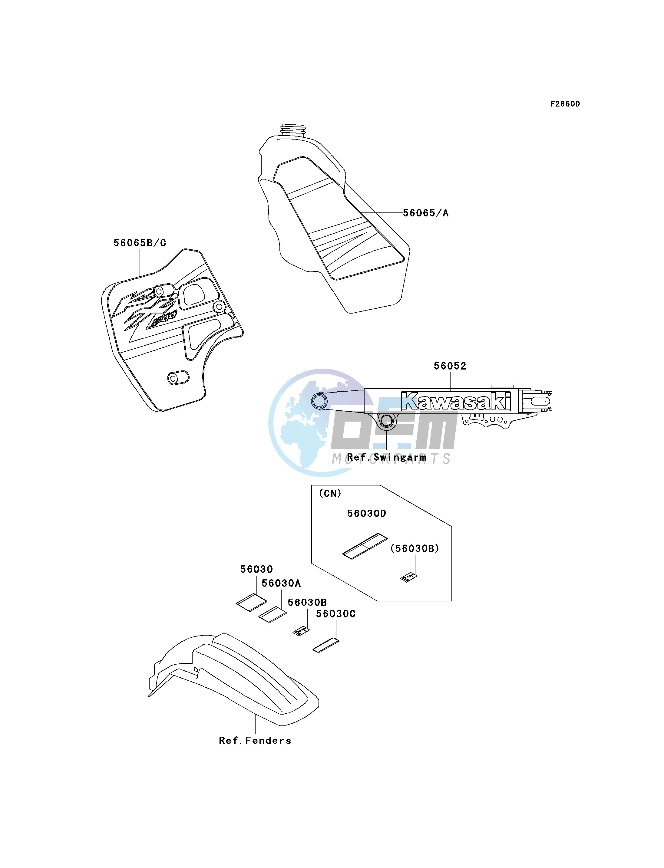 LABELS-- KX500-E14- -