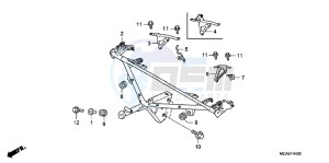 GL1800D GoldWing - GL1800-D UK - (E) drawing COWL STAY