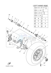 YFM700FWAD YFM70GPAJ GRIZZLY 700 EPS (B1AD) drawing FRONT WHEEL