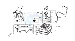 JOYMAX 300I drawing FUEL TANK - FUEL CUT