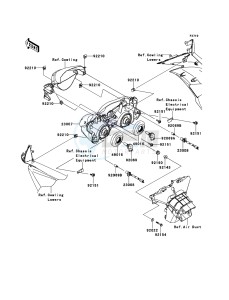 NINJA ZX-6R ZX600RBF FR GB XX (EU ME A(FRICA) drawing Headlight(s)