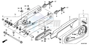 CBF1000FC CBF1000F E drawing SWINGARM