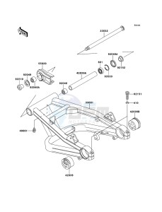 ZRX1200R ZR1200A6F FR GB XX (EU ME A(FRICA) drawing Swingarm