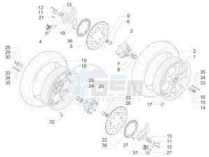 MP3 500 Sport Business ABS E3-E4 (NAFTA) drawing Front wheel