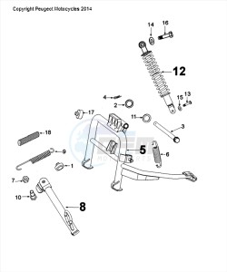 DJANGO 50 4T EVASION drawing SUSPENSION AND STAND