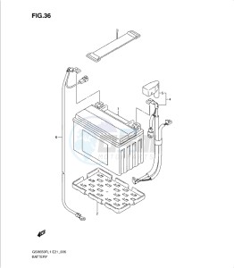 GSXF650 drawing BATTERY (GSX650FAL1 E21)