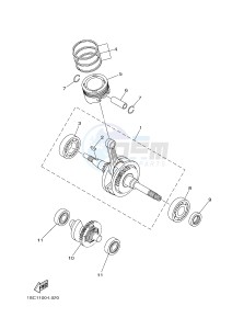 YFM300 RAPTOR 300 (1SC6 1SC7 1SC5) drawing CRANKSHAFT & PISTON