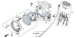 CT110 drawing HEADLIGHT/METER (1)