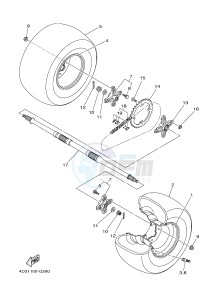 YFM250R YFM25RB RAPTOR 250 (1BTG 1BTH 1BTJ) drawing REAR WHEEL