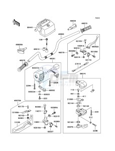 KLF250 KLF250A6F EU GB drawing Handlebar