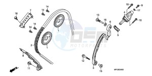 CB600F3A France - (F / CMF ST) drawing CAM CHAIN/TENSIONER