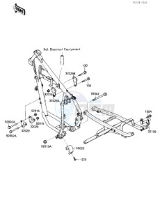 KL 250 D [KLR250] (D4-D6) [KLR250] drawing FRAME FITTINGS