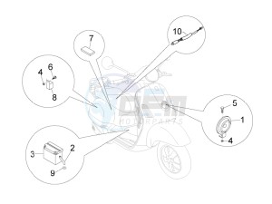 LXV 50 4T 2V 25 Kmh B-NL drawing Control switches - Battery - Horn