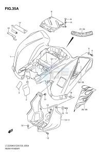 LT-Z250 (E28-E33) drawing REAR FENDER (MODEL L0)