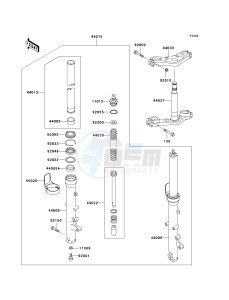 ZG 1000 A [CONCOURS] (A6F) A6F drawing FRONT FORK