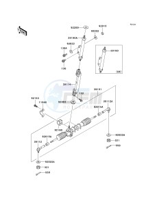 KAF 300 C [MULE 550] (C6-C7) [MULE 550] drawing STEERING SHAFT