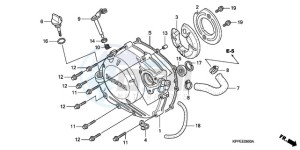 CBR125RWA Germany - (G / BLA) drawing RIGHT CRANKCASE COVER