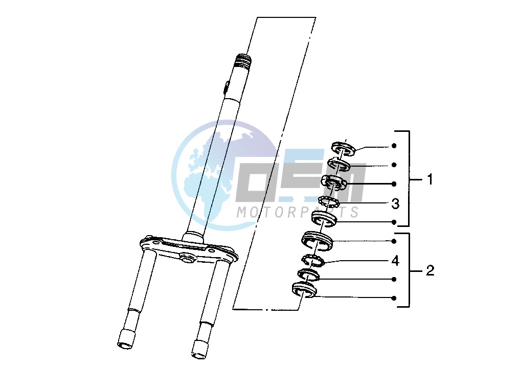 Steering bearing ball tracks