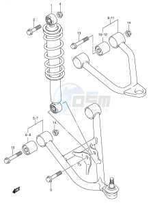 LT-F250 (E3-E28) drawing SUSPENSION ARM (MODEL K5 K6)