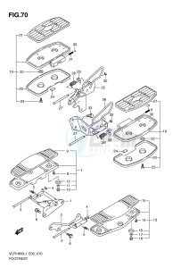 VLR1800 (E2) drawing FOOTREST (VLR1800TL1 E24)