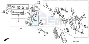 XL1000VA9 E / ABS MKH drawing FRONT BRAKE CALIPER (L.)