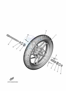 XSR900 MTM890 (BEA1) drawing FRONT WHEEL